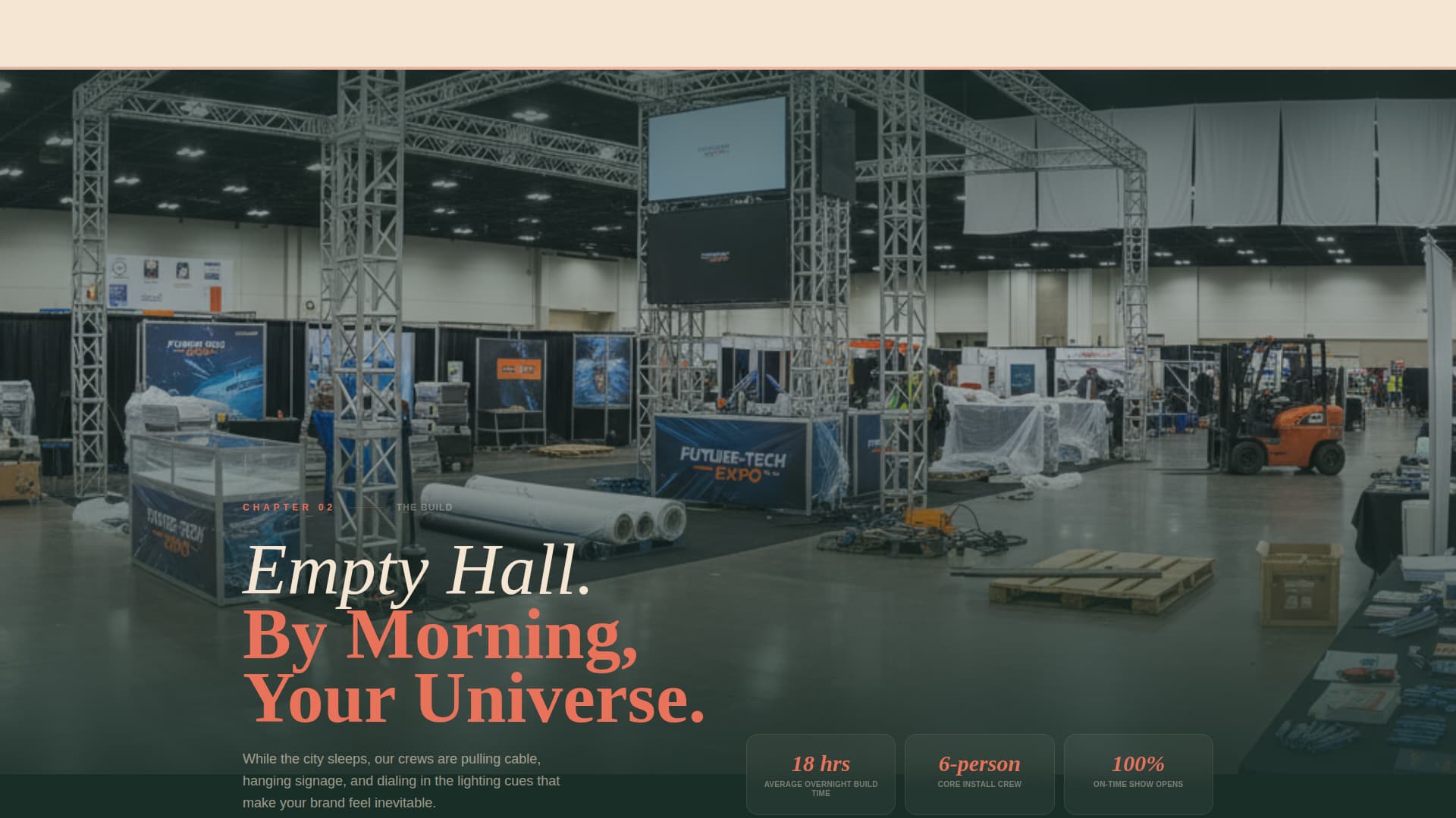 Exhibit - Immersive Tradeshow Landing Page Template