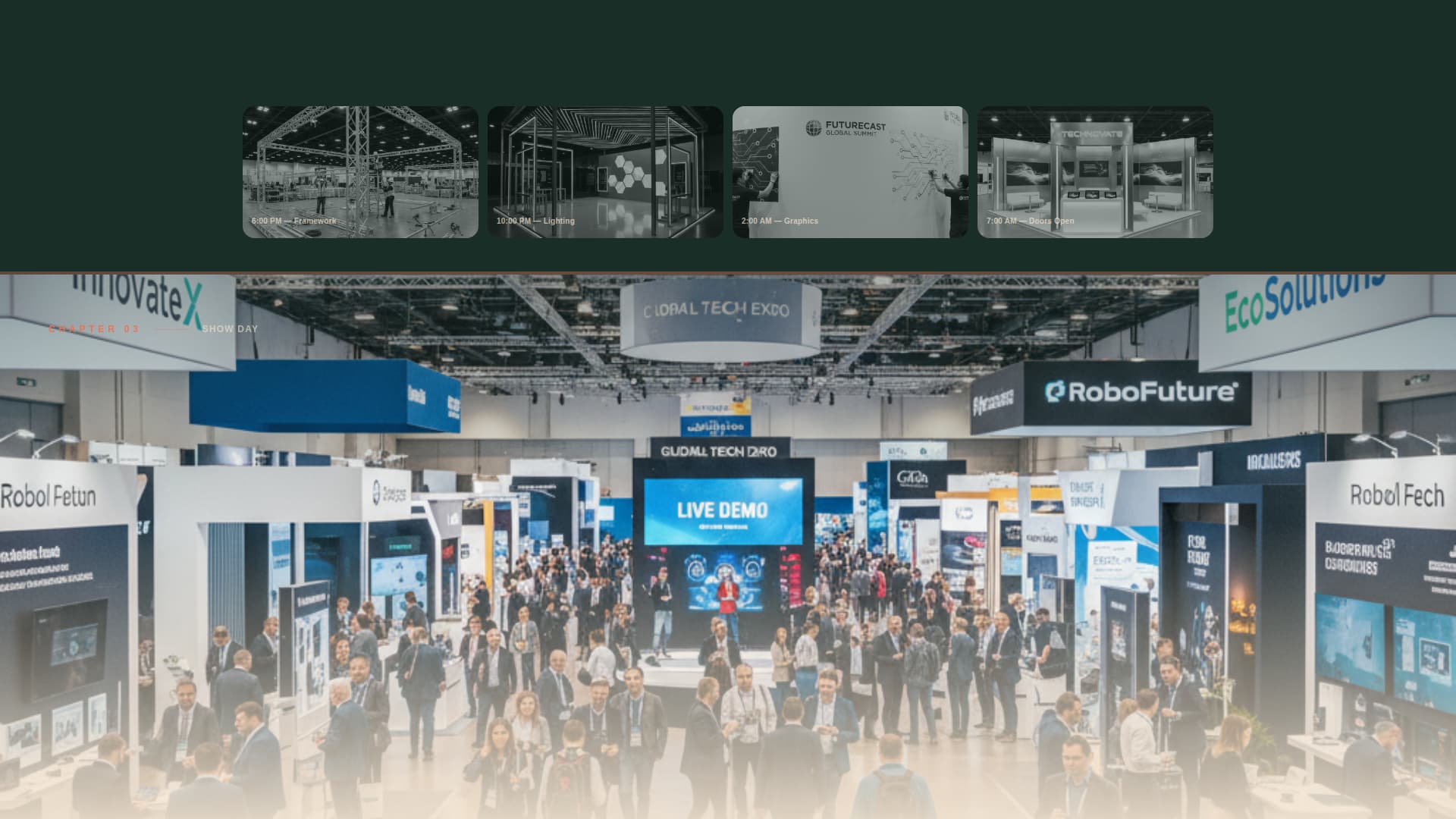 Exhibit - Immersive Tradeshow Landing Page Template