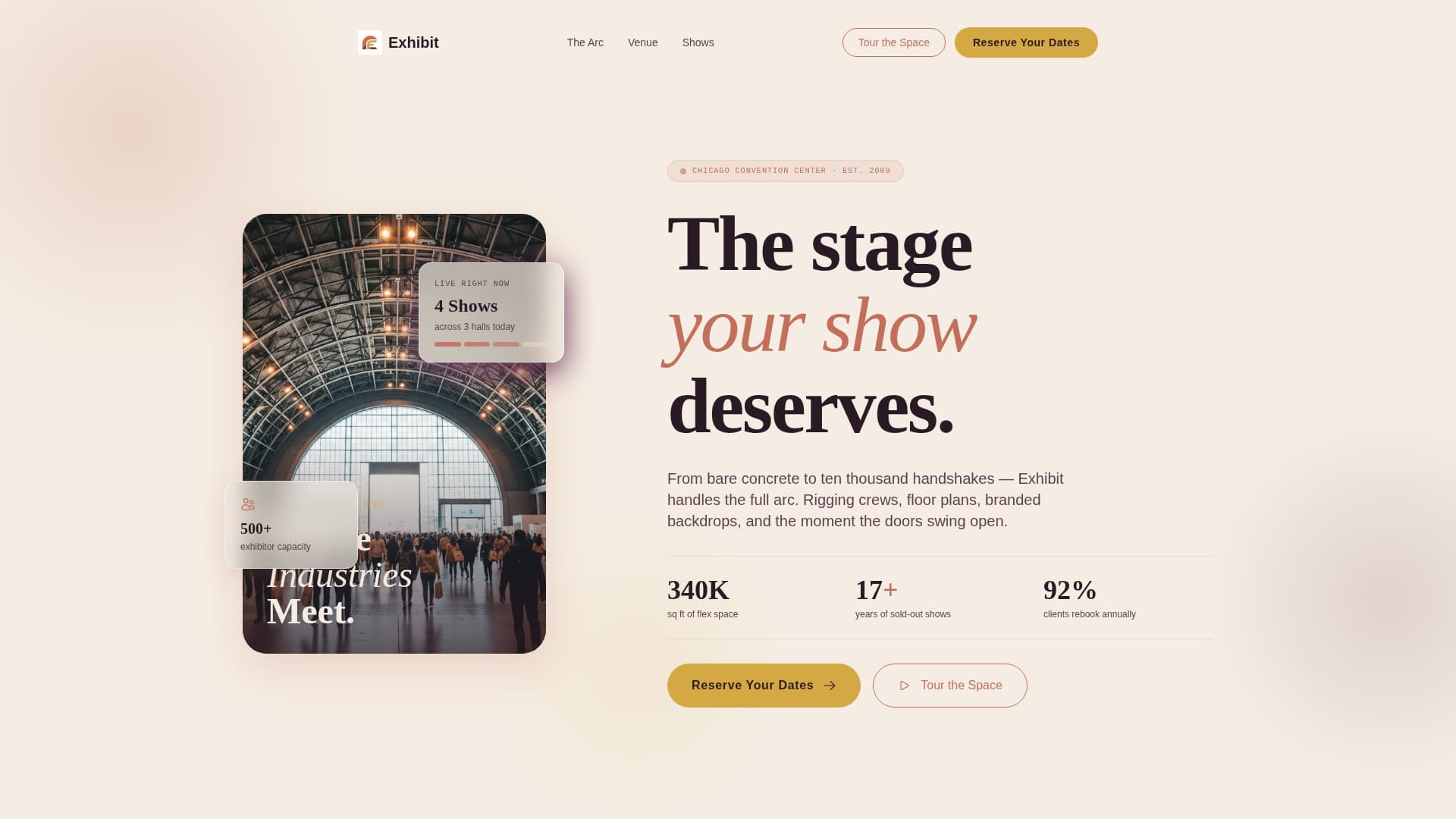 Exhibit - Vibrant Tradeshow Landing Page Template