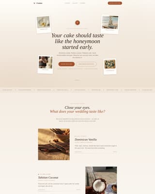 Fondant - Dreamy Weddingcake Landing Page Template
