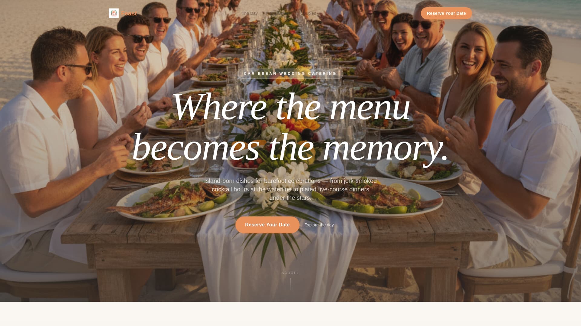 Feast - Breathtaking Caterer Landing Page Template