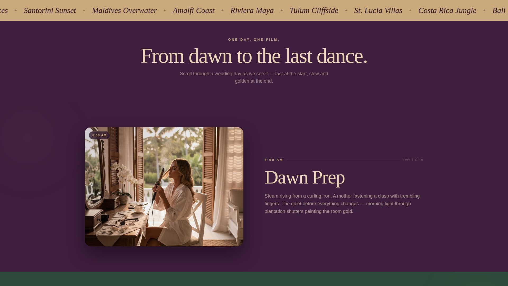 Vow - Cinematic Destinationwedding Landing Page Template