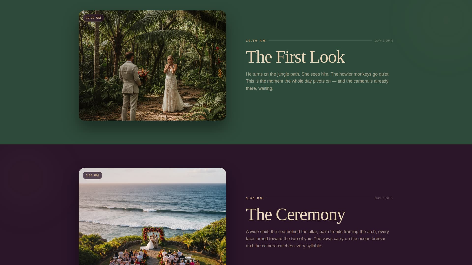 Vow - Cinematic Destinationwedding Landing Page Template
