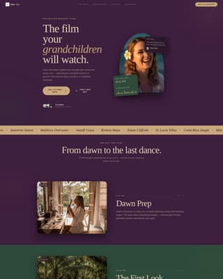 Vow - Cinematic Destinationwedding Landing Page Template