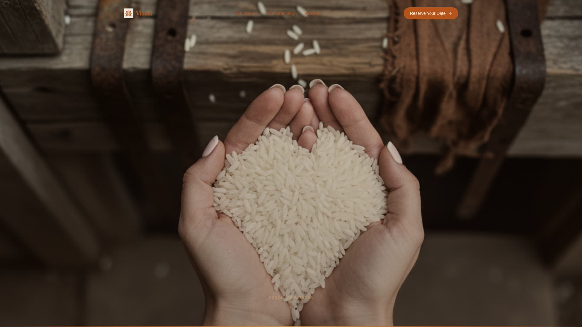 Vidaai - Heartfelt Reception Landing Page Template