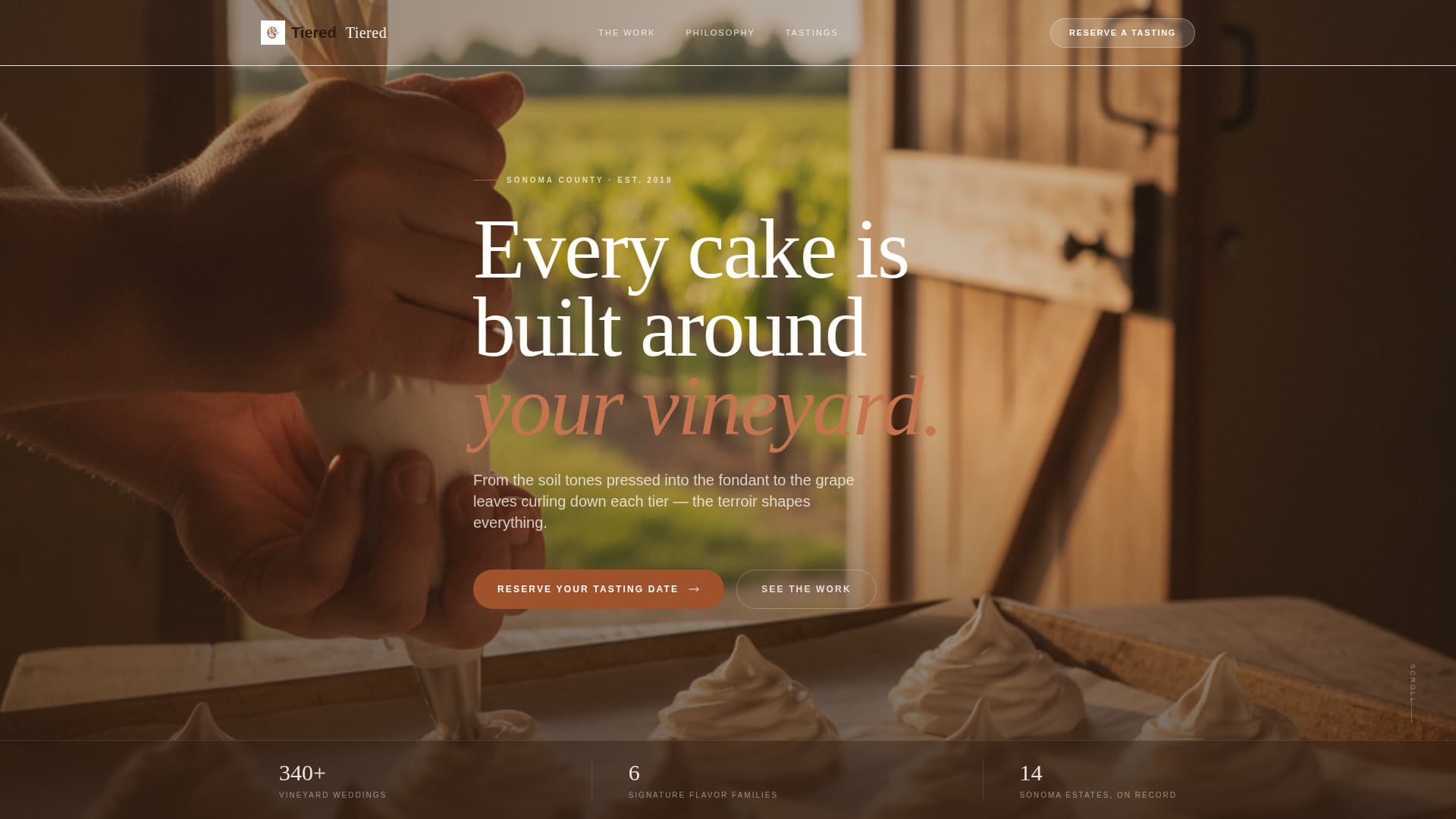 Tiered - Artisan Vineyard Landing Page Template