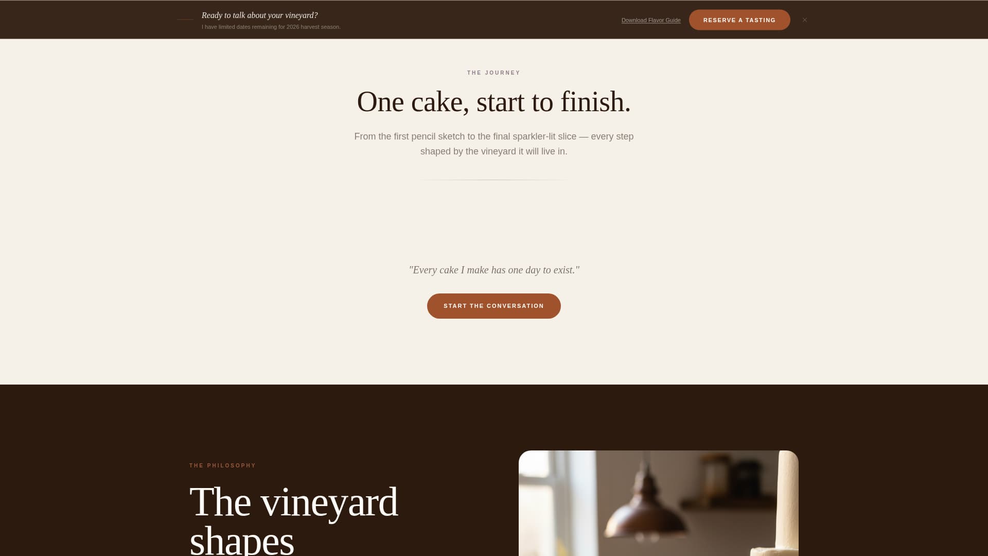 Tiered - Artisan Vineyard Landing Page Template