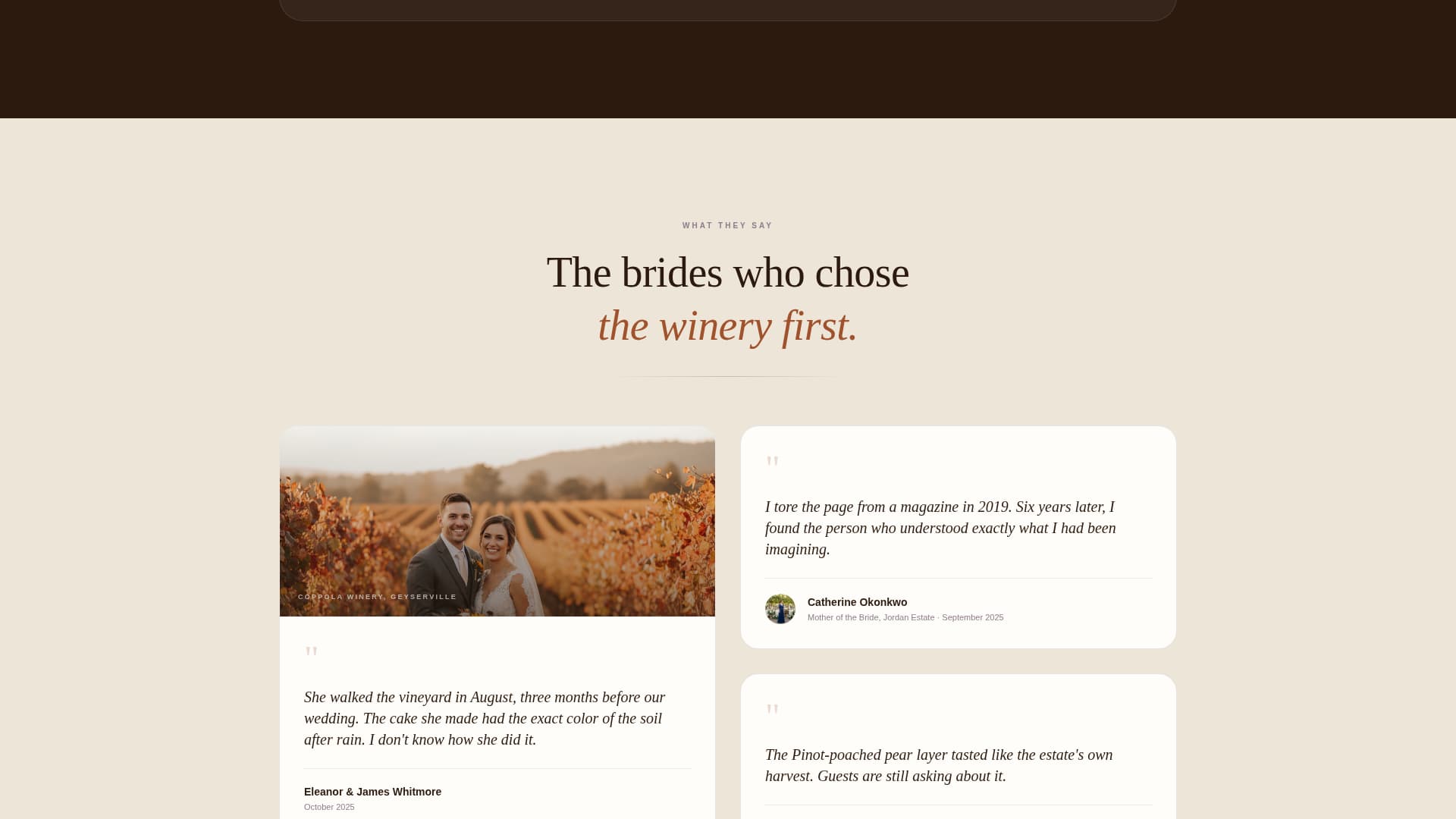 Tiered - Artisan Vineyard Landing Page Template
