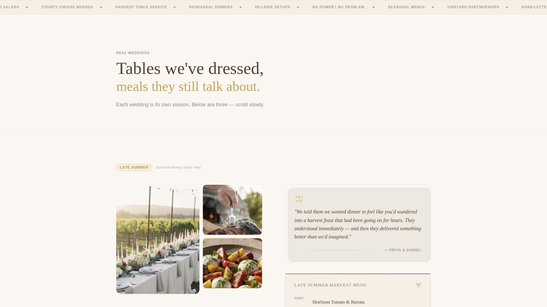 Gather - Artisan Vineyard Landing Page Template