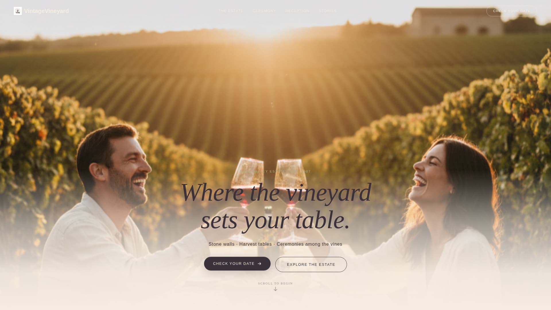 Vintage - Enchanting Vineyard Landing Page Template