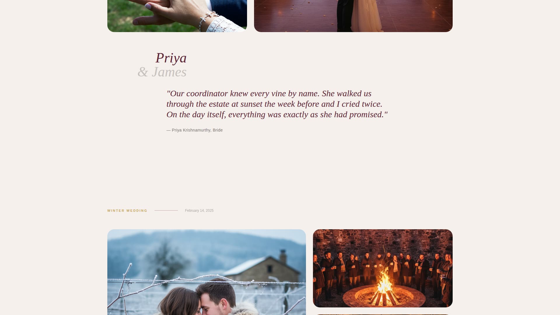 Vows - Enchanting Vineyard Landing Page Template