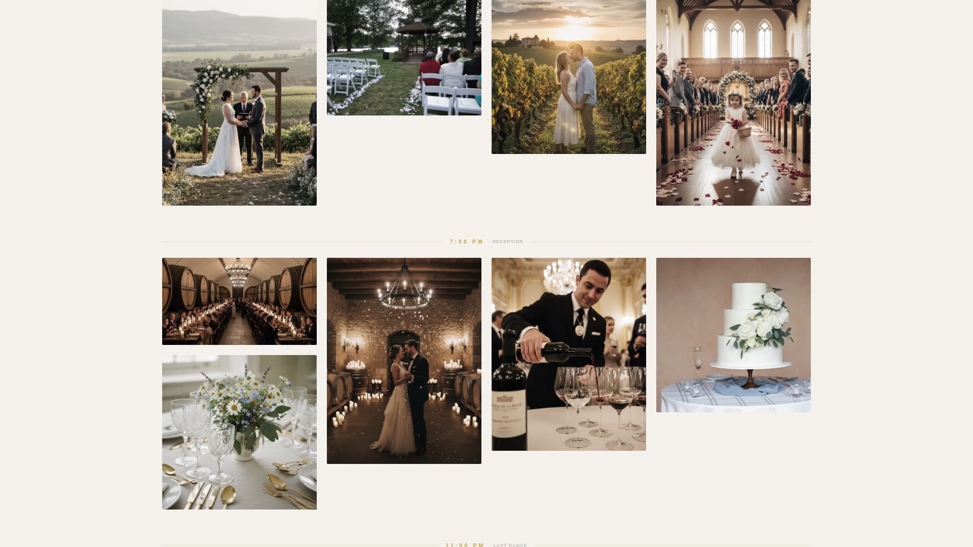 Vineyard - Luxe Wedding Landing Page Template