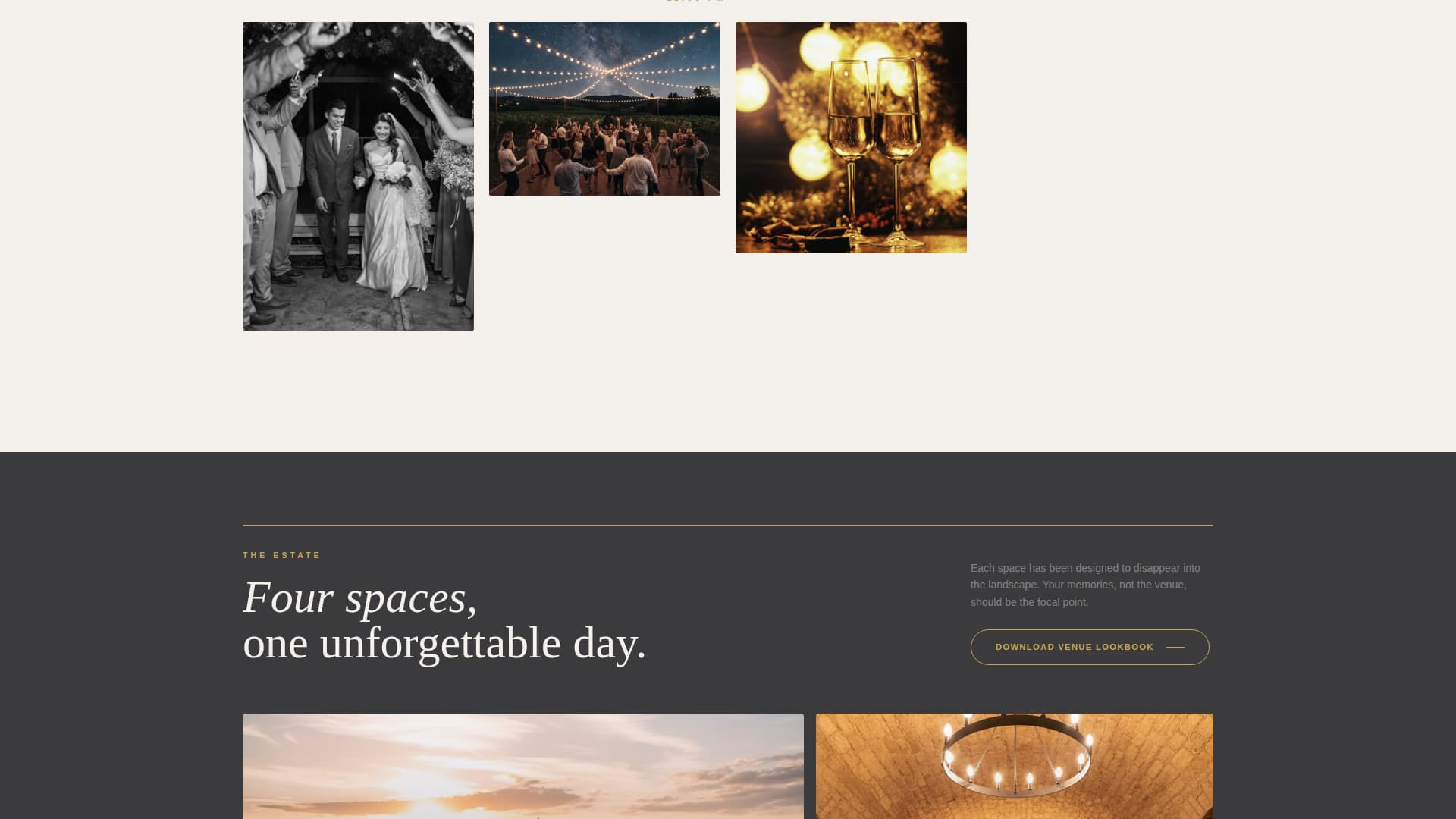 Vineyard - Luxe Wedding Landing Page Template