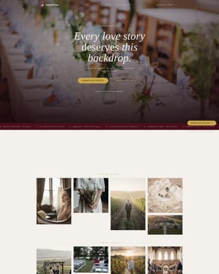 Vineyard - Luxe Wedding Landing Page Template
