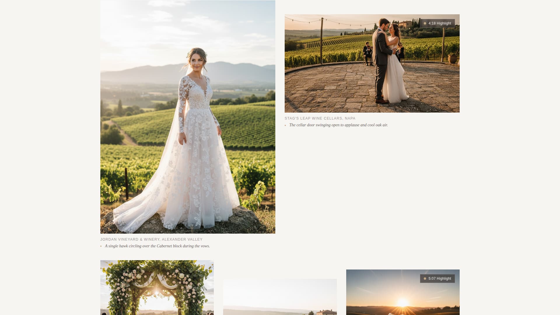Vows - Cinematic Vineyard Landing Page Template
