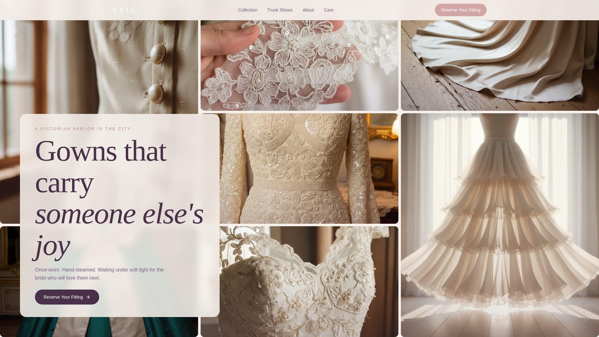 Radiance — Luxe Bridal Landing Page Template
