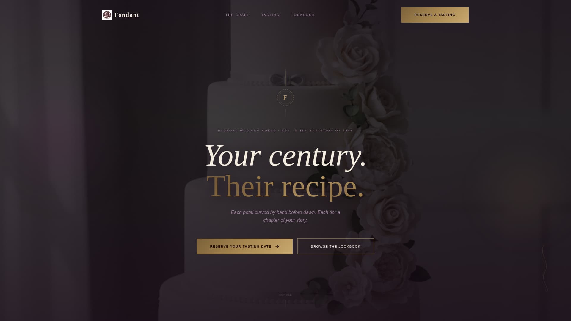 Fondant - Elegant Weddingcake Landing Page Template