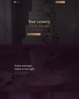 Fondant - Elegant Weddingcake Landing Page Template