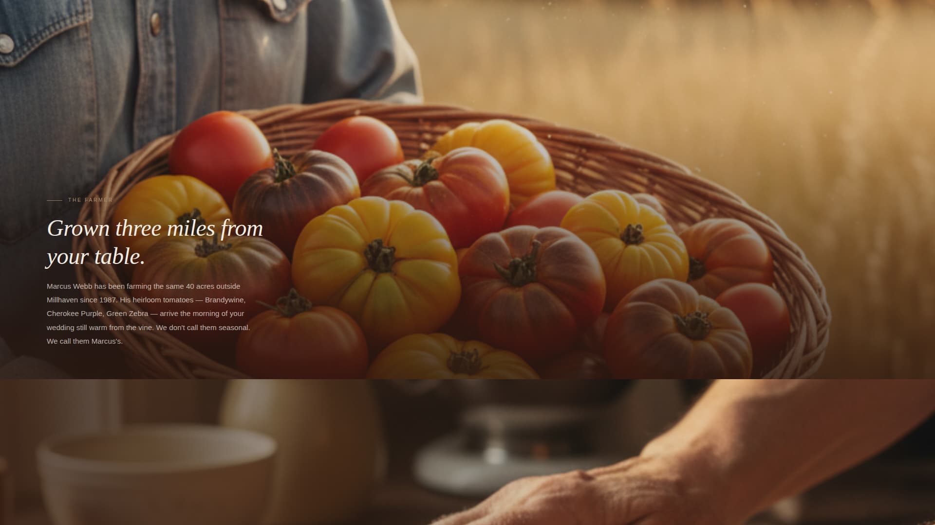 Heirloom - Timeless Weddingcaterer Landing Page Template