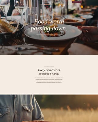 Heirloom - Timeless Weddingcaterer Landing Page Template