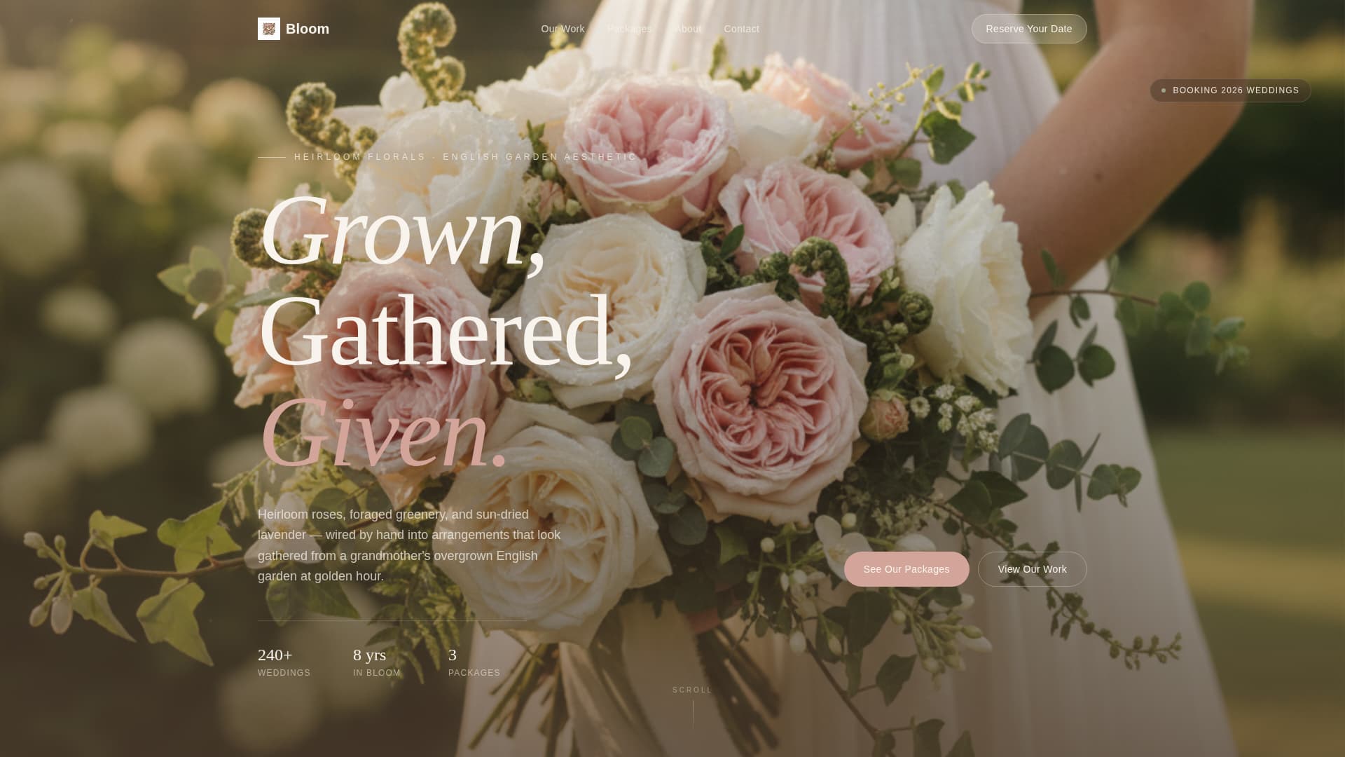 Flora — Floral Design Landing Page Template
