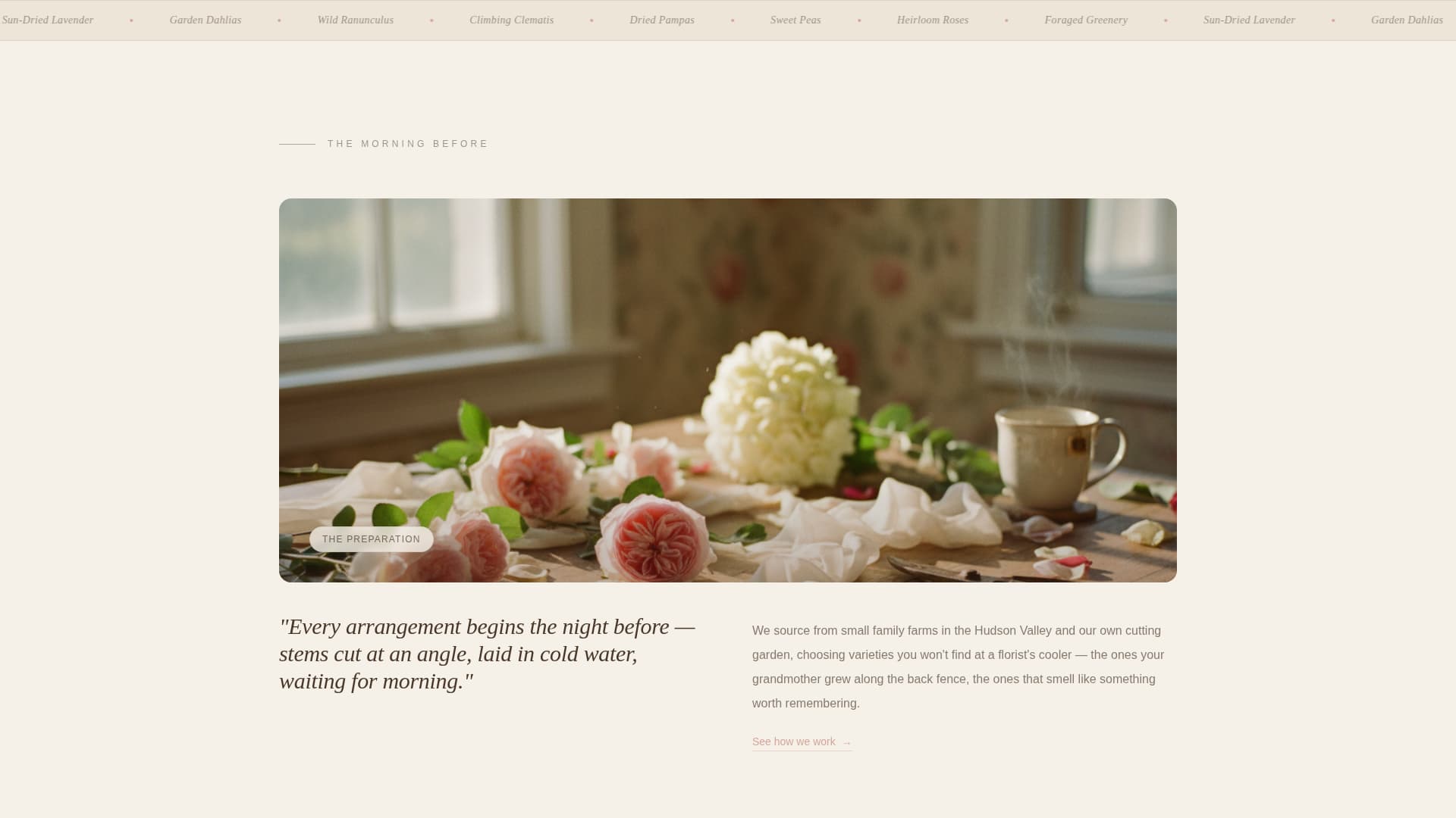 Flora — Floral Design Landing Page Template