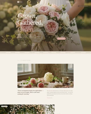 Flora — Floral Design Landing Page Template