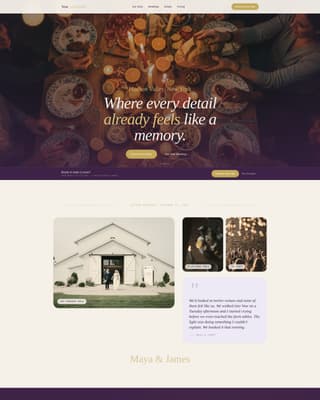 Union — Elegant Venue Landing Page Template