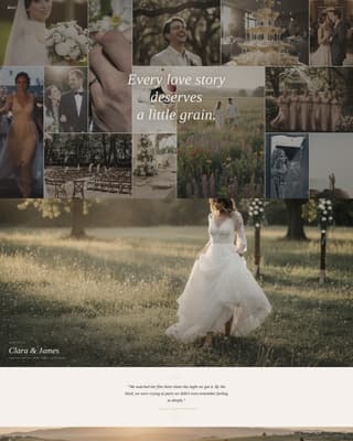 Frame — Videography Portfolio Landing Page Template