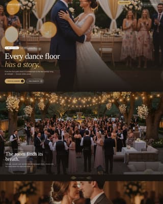 Wedding DJ Website Template with Availability Booking Form