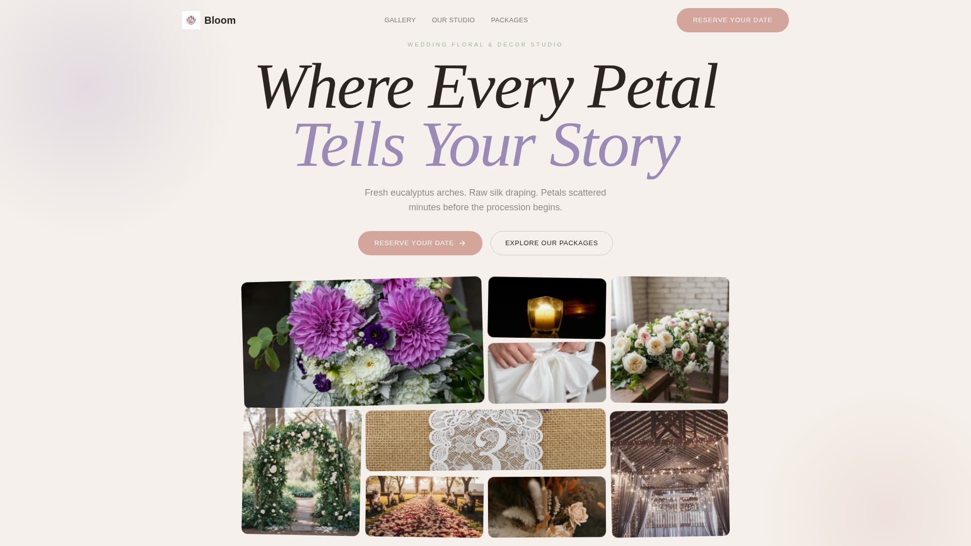Bloom - Elegant Wedding Landing Page Template