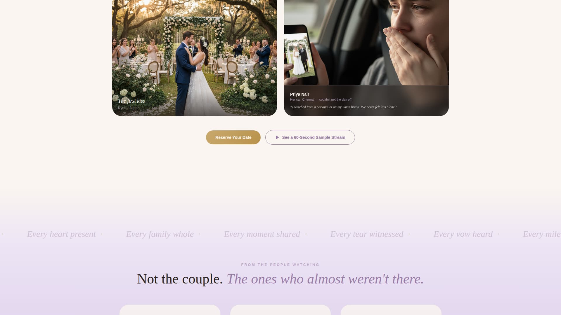 Witness - Heartfelt Streaming Landing Page Template