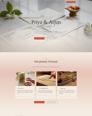 Mandap - Artisan Indianwedding Landing Page Template