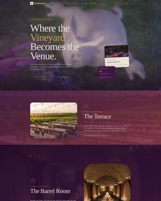 Vintage - Elegant Winery Landing Page Template