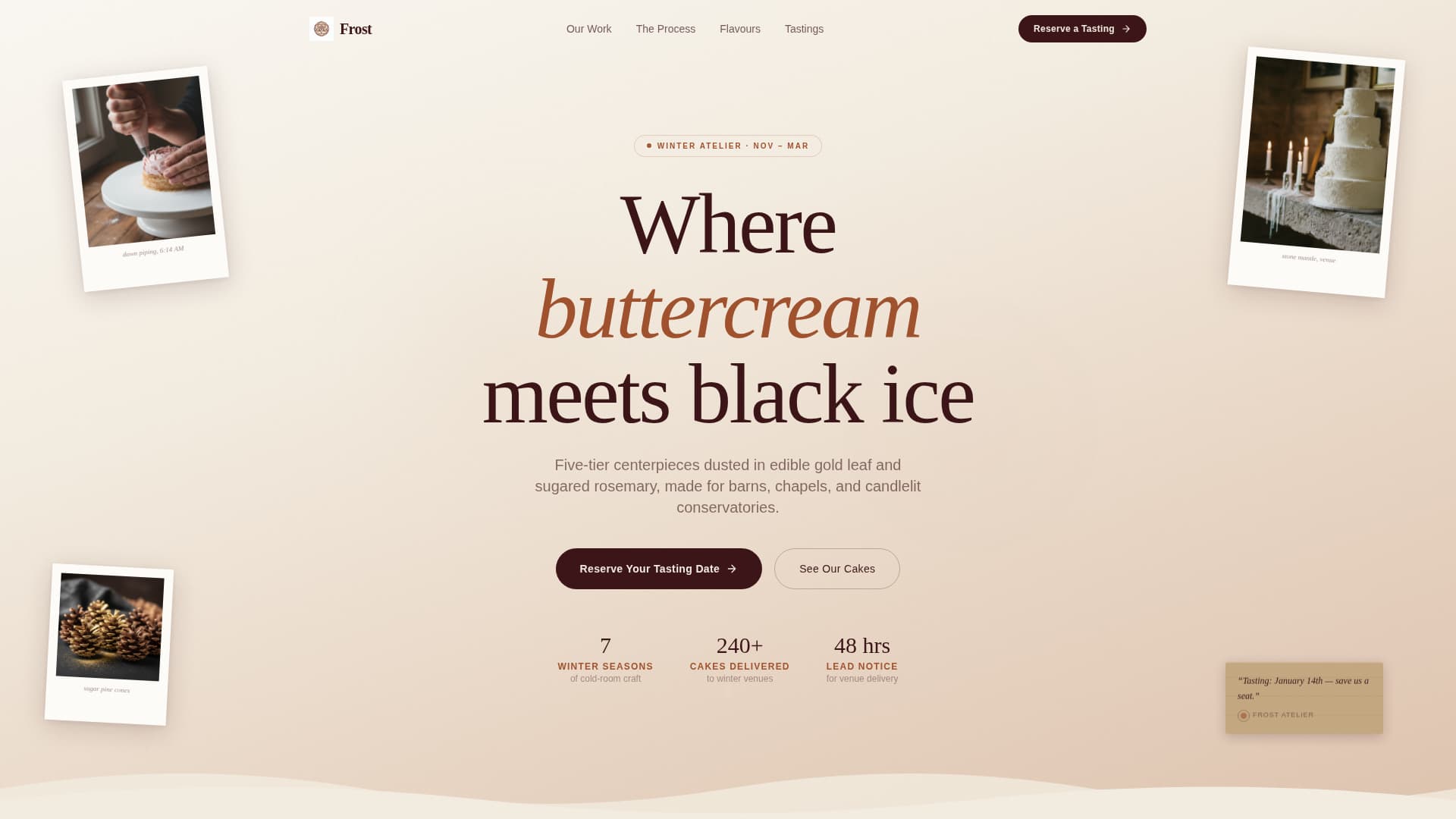 Frost - Enchanting Patisserie Landing Page Template