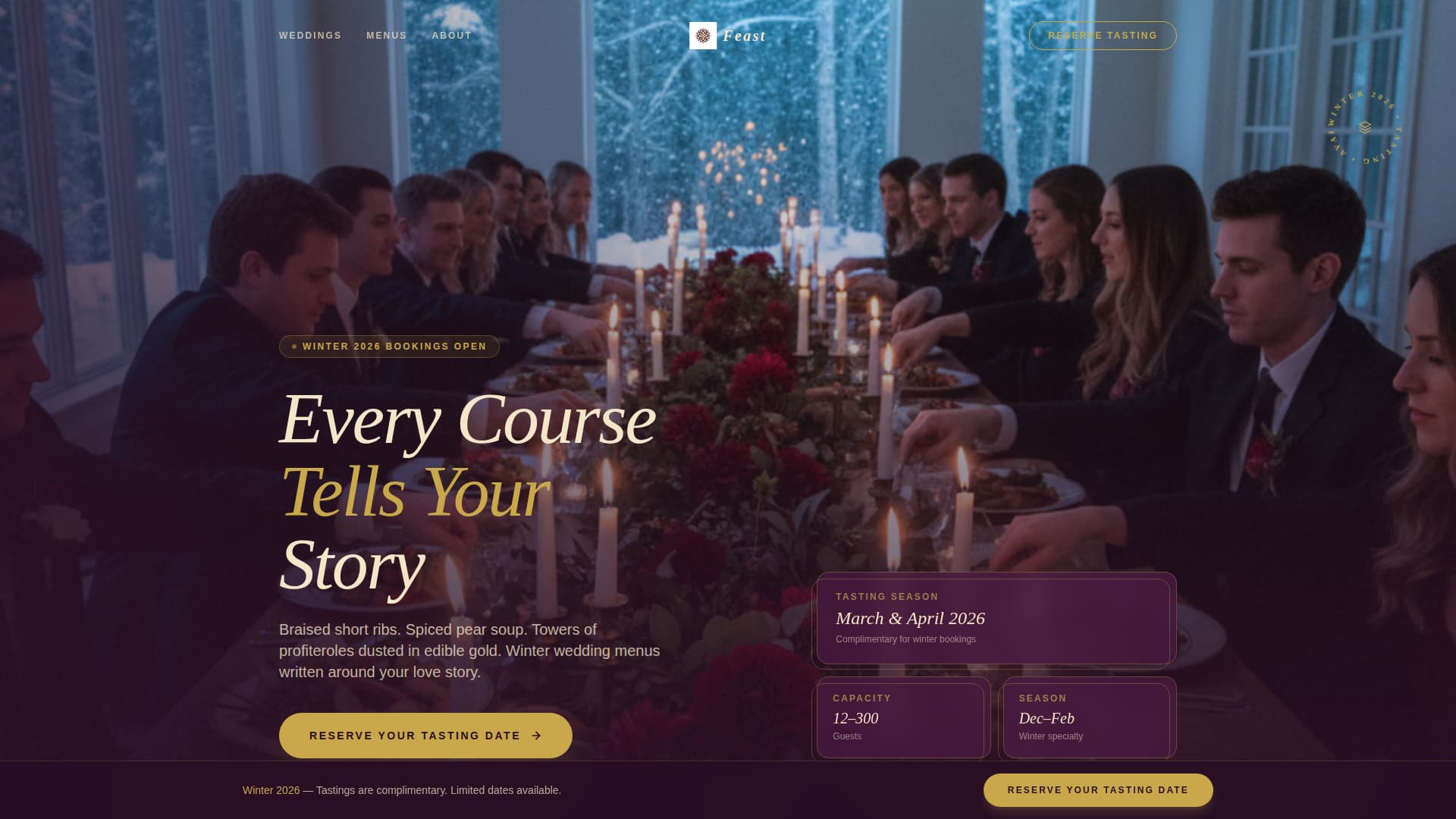 Feast - Elegant Caterer Landing Page Template