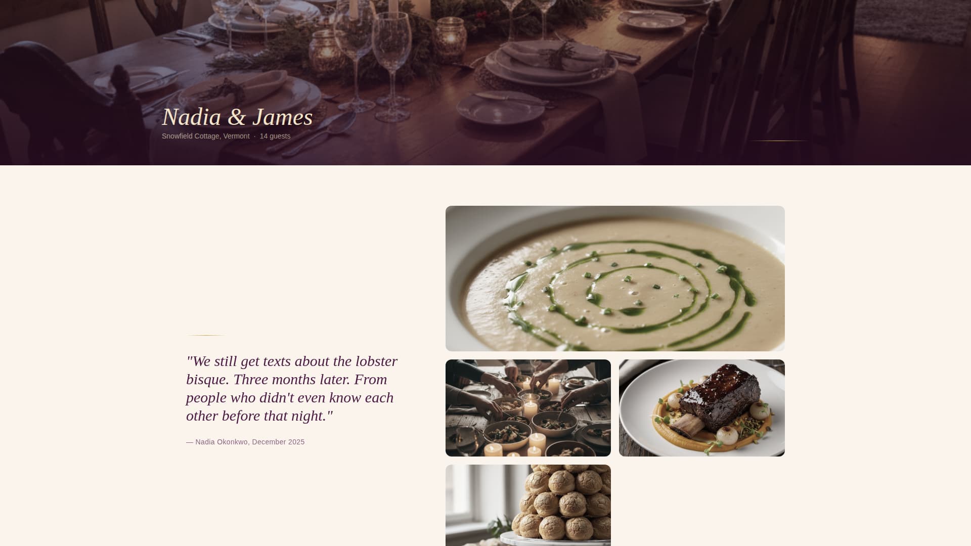 Feast - Elegant Caterer Landing Page Template