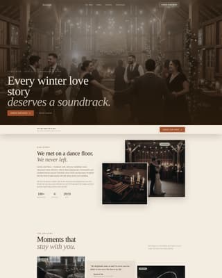 Melody — Wedding Entertainment Landing Page Template