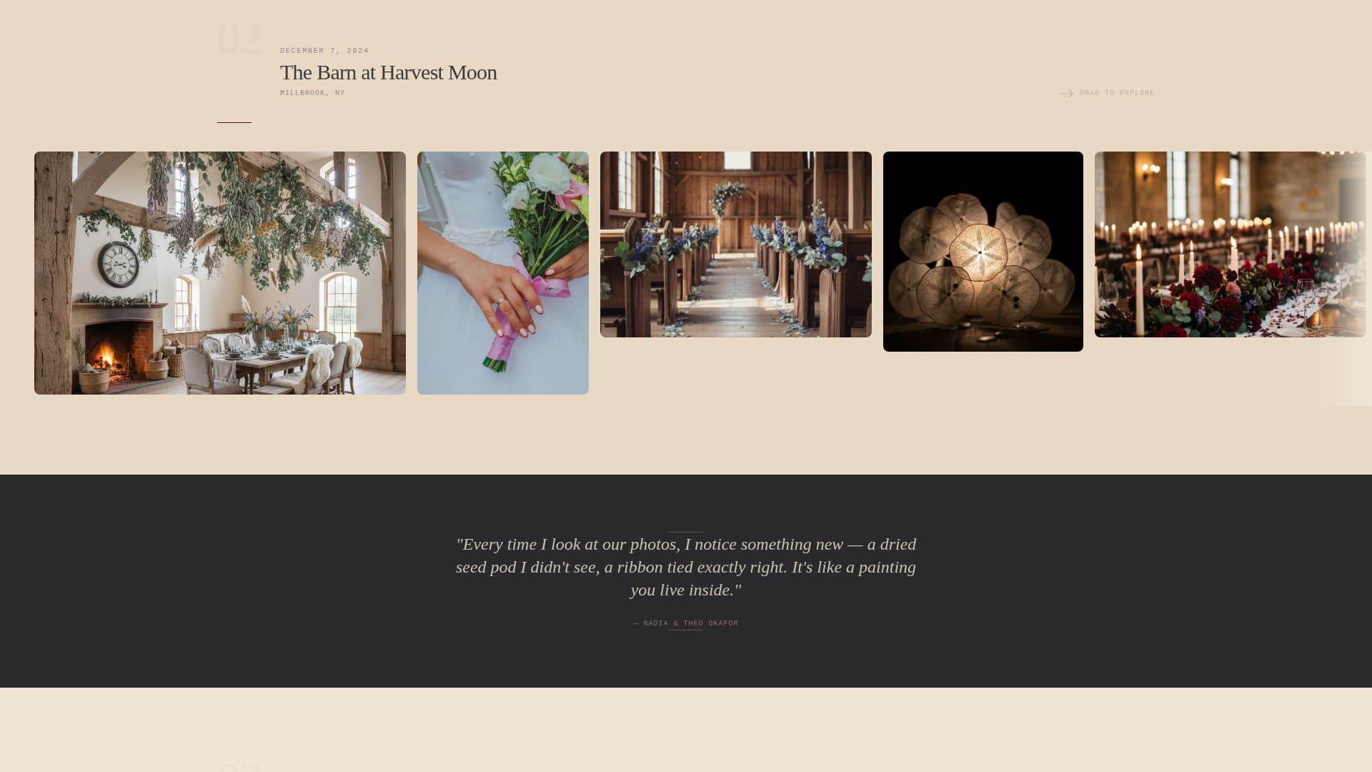 Bloom - Luxe Winterwedding Landing Page Template