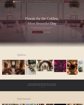 Bloom - Luxe Winterwedding Landing Page Template
