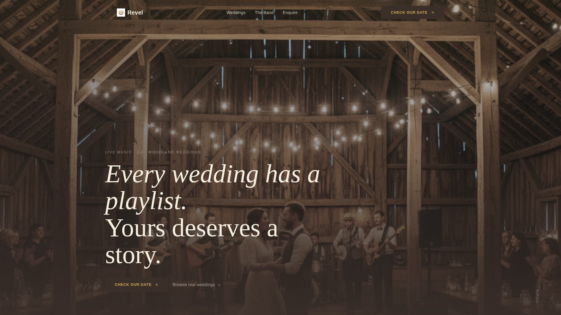 Revel - Enchanting Woodlandwedding Landing Page Template