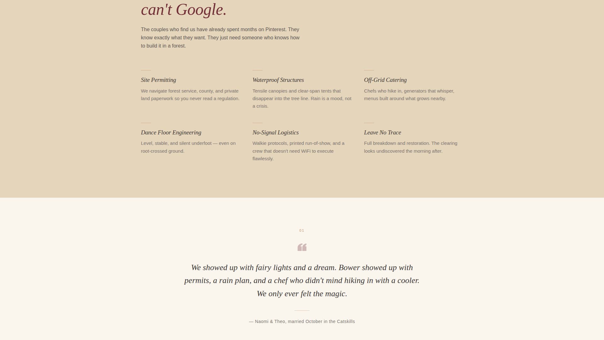 Bower - Enchanting Woodlandwedding Landing Page Template