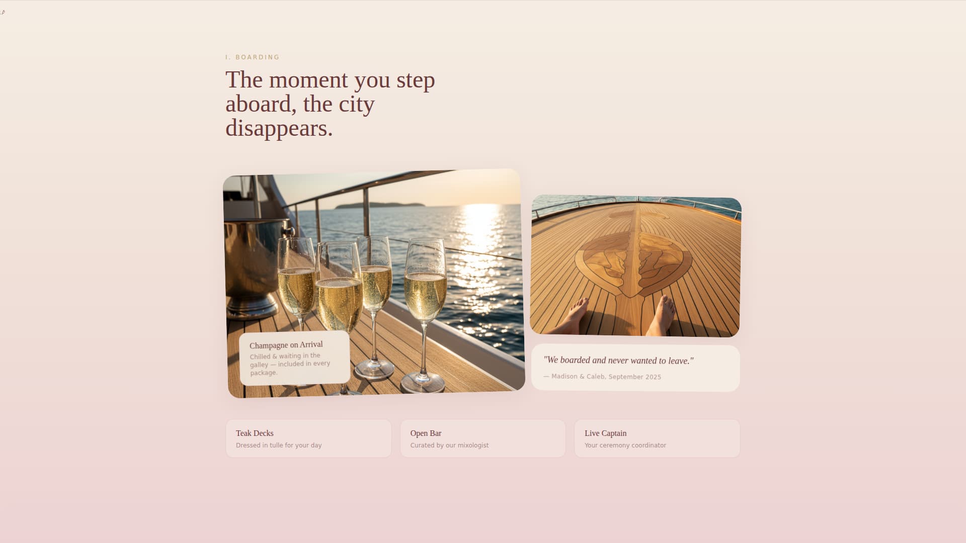 Nautical — Luxury Yacht Landing Page Template