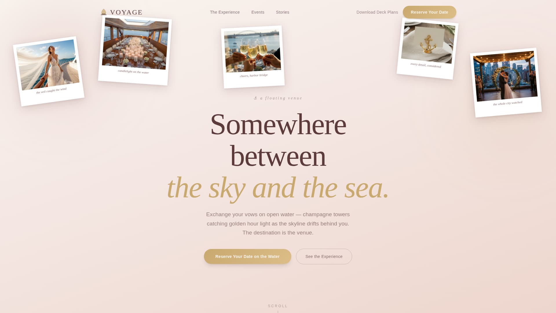 Voyage - Breathtaking Yachtwedding Landing Page Template