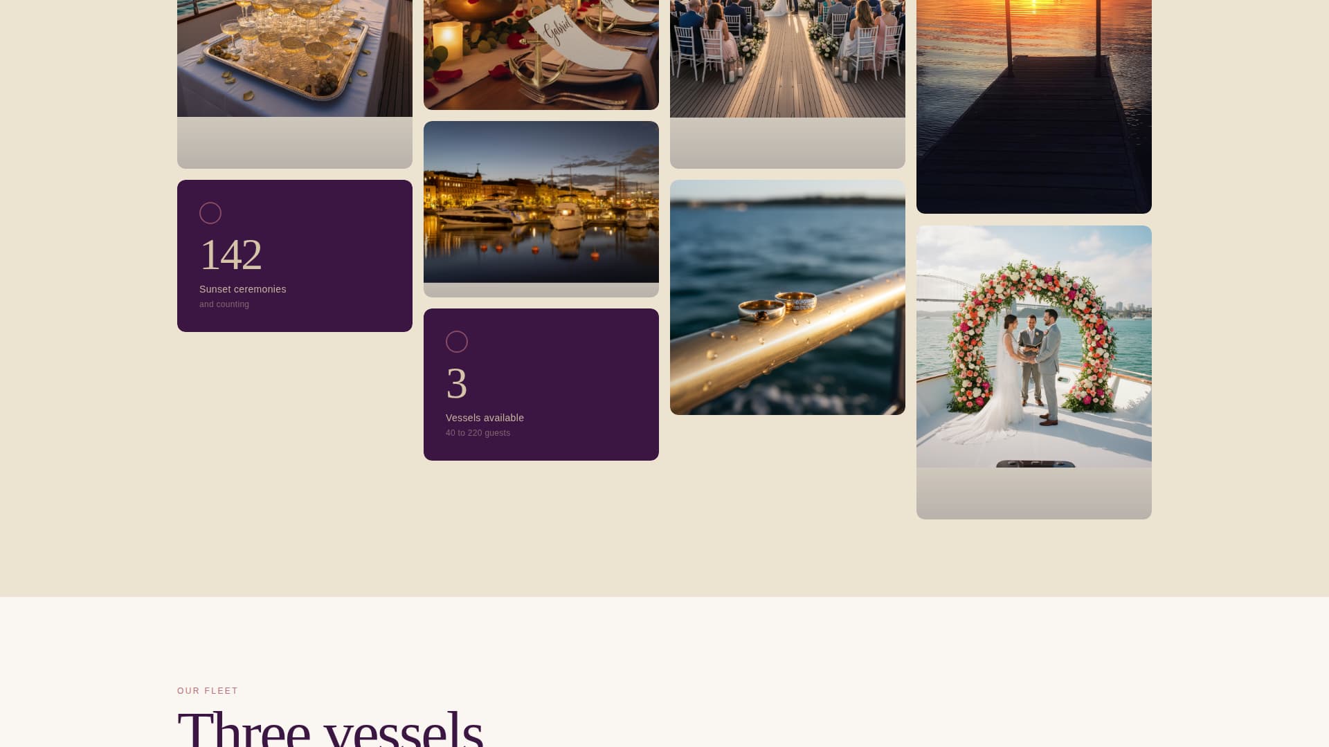 Helm - Luxe Yachtwedding Landing Page Template