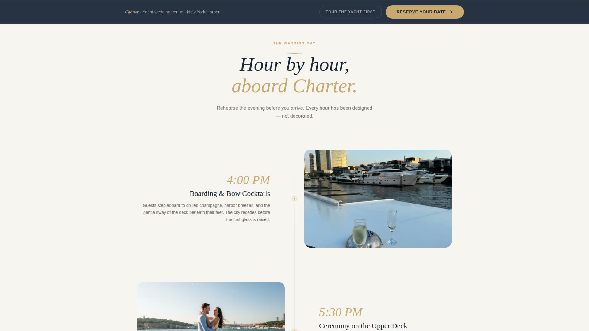 Charter - Breathtaking Yachtwedding Landing Page Template
