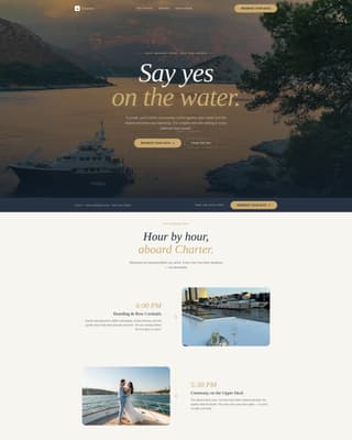Charter - Breathtaking Yachtwedding Landing Page Template