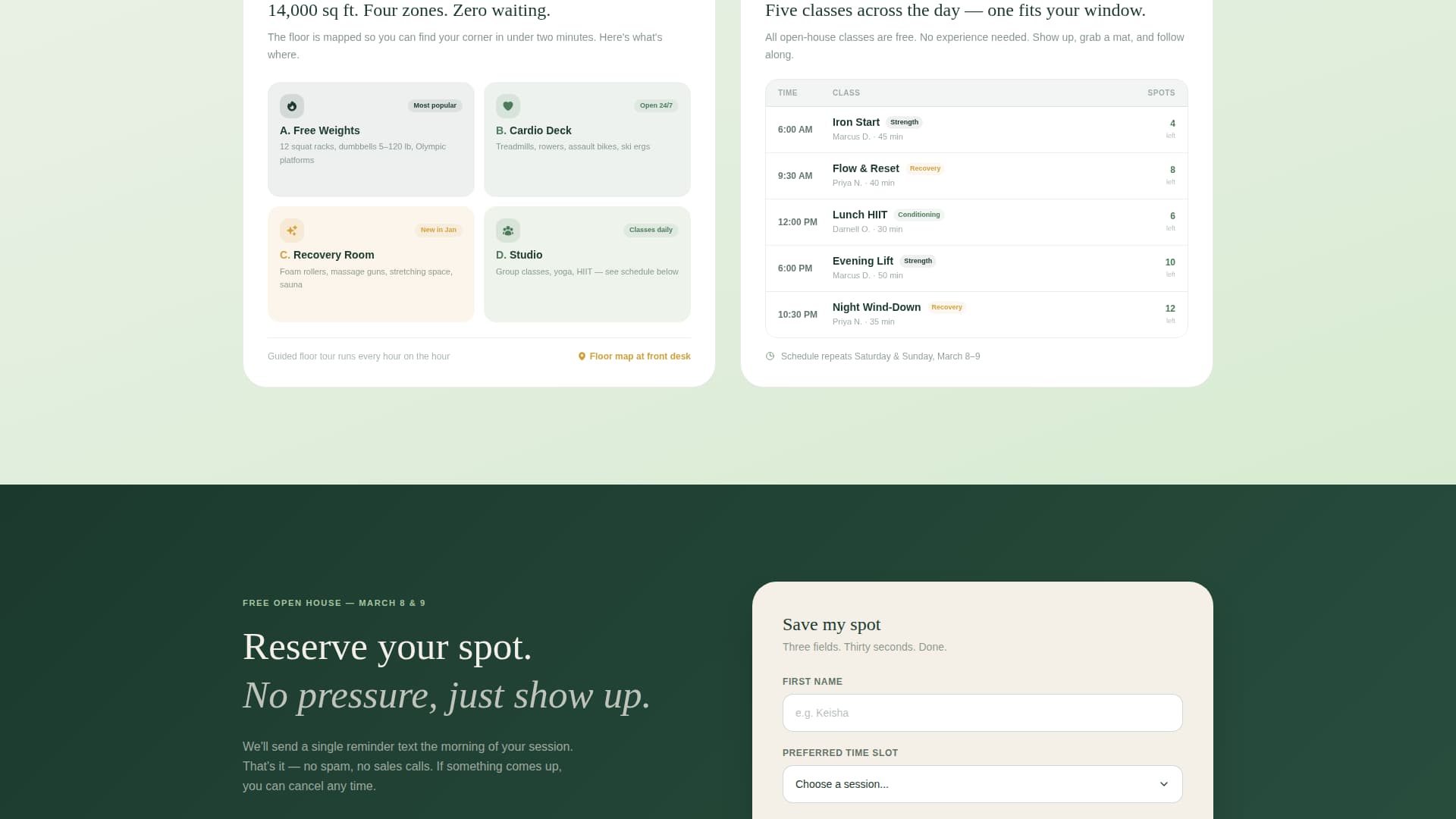 Grind - Alwaysopen Gym Landing Page Template