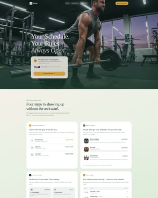 24-Hour Access Gym Open House Event Landing Page Template