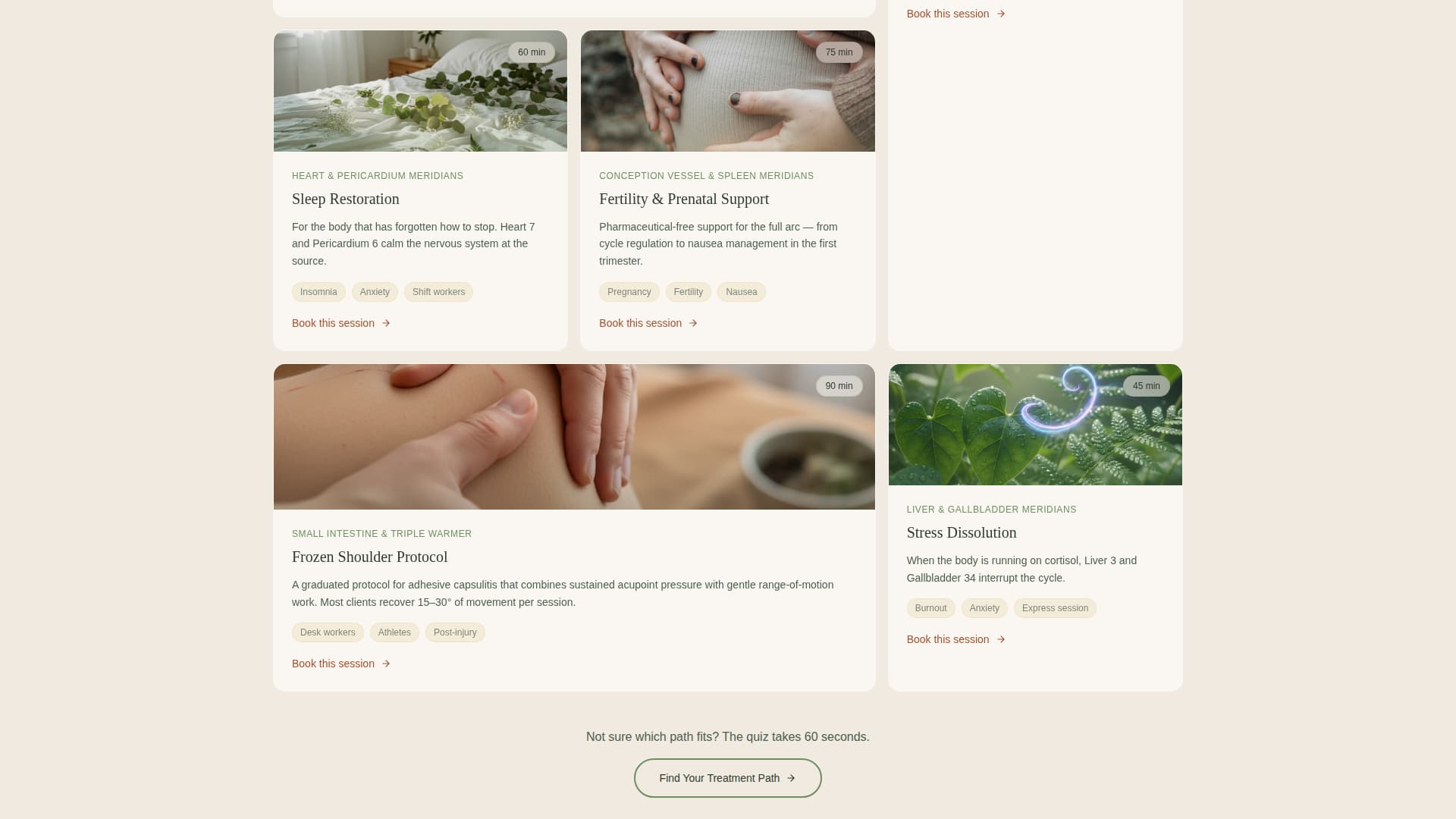 Meridian - Healing Acupressure Landing Page Template